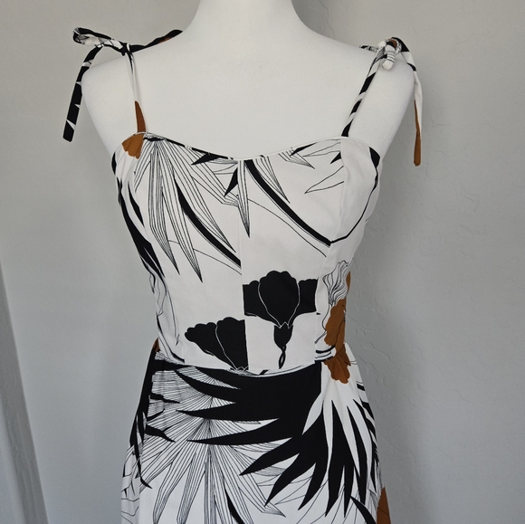 Vintage 60s McInerny Hawaiian Sun Dress by Sidney Tie Spaghetti Strap Sz XS - Picture 2 of 12